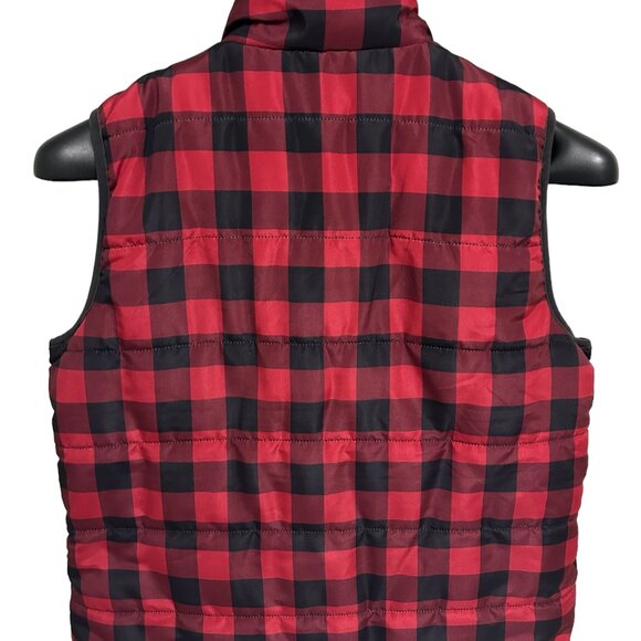 Lincoln Outfitters Reversable Puffer Vest Mens Size Large Checkered Full Zip - Picture 6 of 6